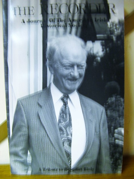 The Recorder: A Journal of the American Irish Historical Society: A Tribute to Benedict Kiely: Volume 7, No. 1, Summer 1994