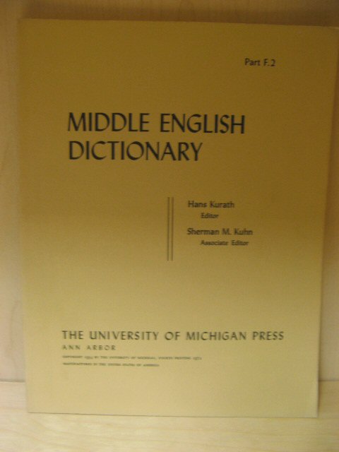 Middle English Dictionary, Part F.2: Fered - Fleshlihede