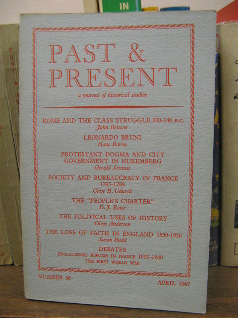 Past & Present: A Journal of Scientific History, Number 36, April 1967