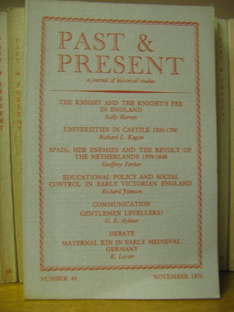 Past and Present: A Journal of Historical Studies: Number 49, November 1970