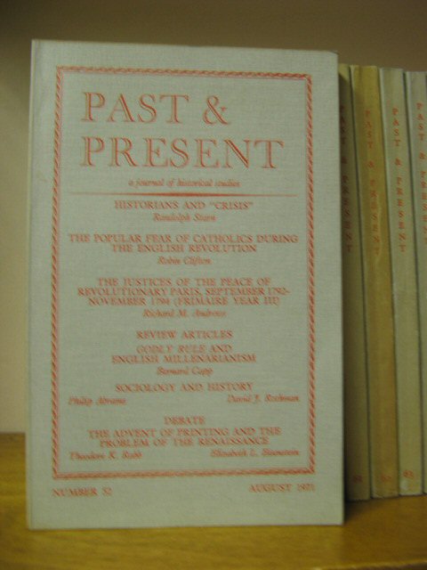 Past and Present: A Journal of Historical Studies: Number 52, August 1971
