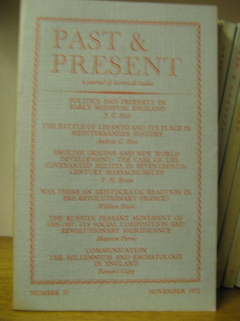 Past and Present: A Journal of Historical Studies: Number 57, November 1972