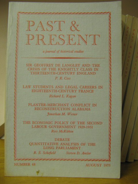 Past and Present: A Journal of Historical Studies: Number 68, August 1975