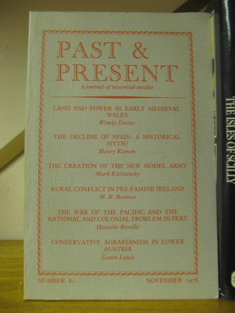Past and Present: A Journal of Historical Studies: Number 81, November 1978