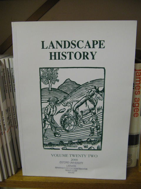 Landscape History: Journal of the Society for Landscape Studies, Volume 22, 2000