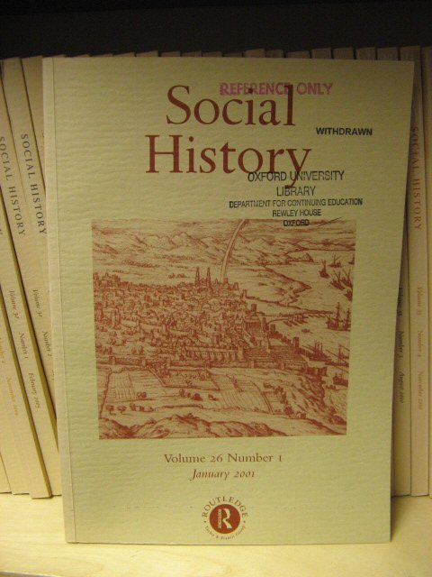 Social History: Volume 26, Number 1, January 2001