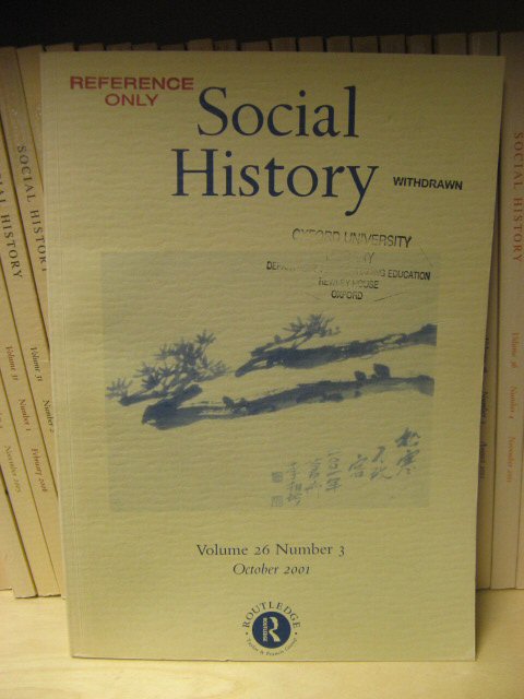 Social History: Volume 26, Number 3, October 2001