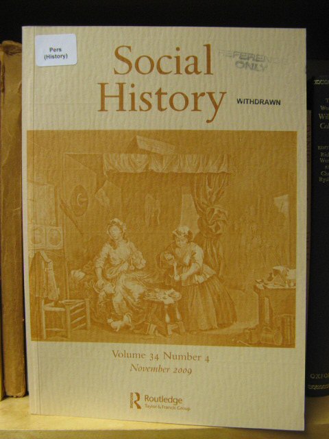 Social History: Volume 34, Number 4, November 2009