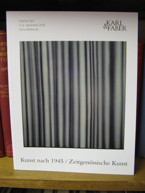 Karl & Faber: Kurst Nach 1945/Zeitgenossische Kunst: Auktion 267: 3/.4. Dezember 2015