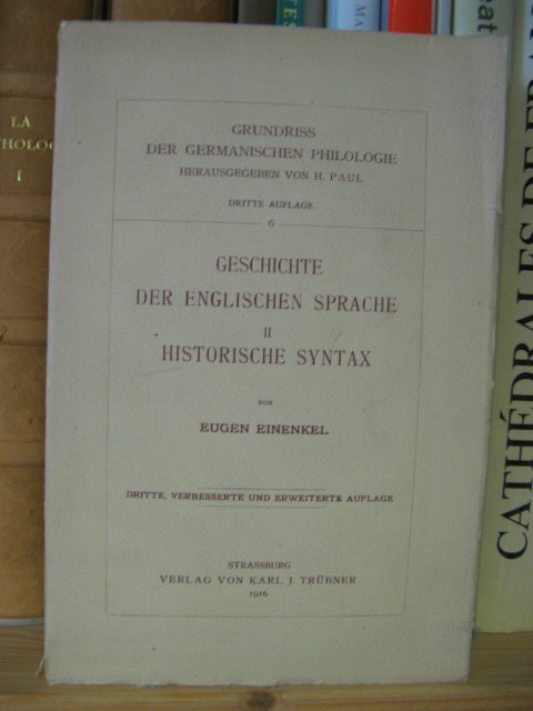 Geschichte Der Englischen Sprache II: Historische Syntax