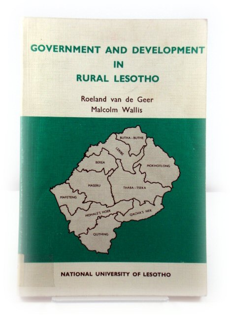 Government and Development in Rural Lesotho