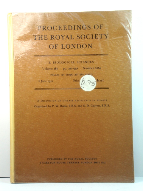 Proceedings of the Royal Society of London B. Biological Sciences: Volume 181, Number 1064, Pp. 211-351, 6 June 1974: A Discussion on Disease Resistance in Plants