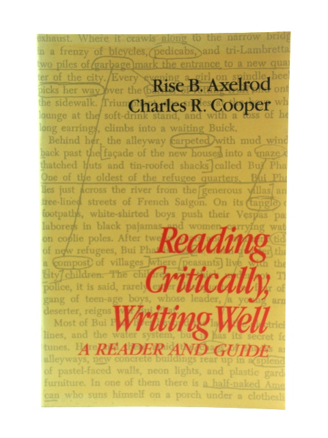 Reading Critically, Writing Well: A Reader and Guide