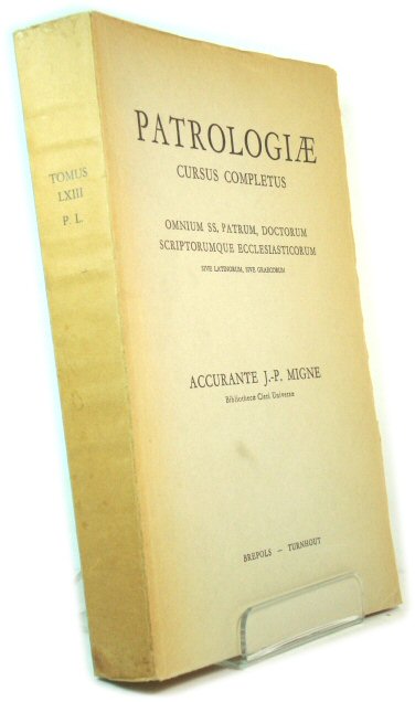 Patrologiae Latinae Tomus LXIII