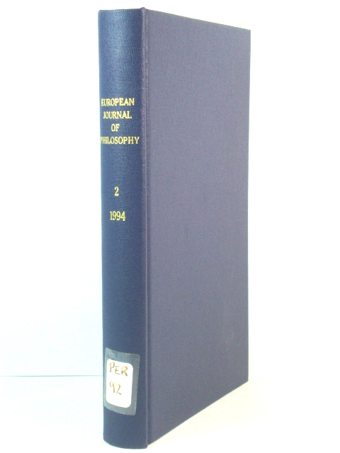 European Journal of Philosophy: Volume 2, 1994