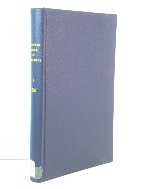 European Journal of Philosophy: Volume 3, 1995