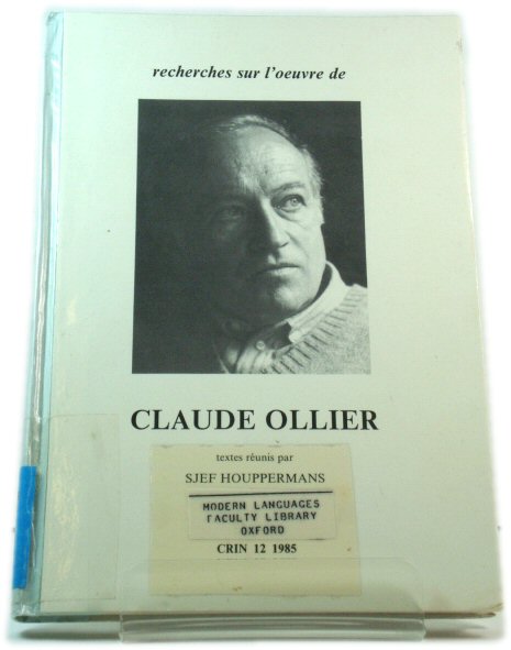Recherches sur l'oeuvre de Claude Ollier