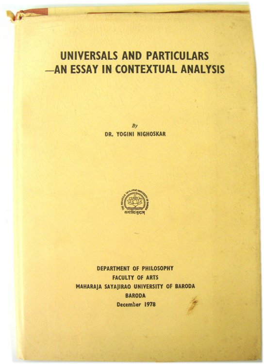 Universals and Particulars - An Essay in Contextual Analysis
