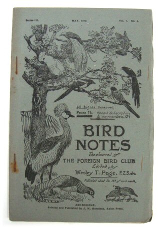 Bird Notes: The Journal of the Foreign Bird Club. Vol. 1, No. 5