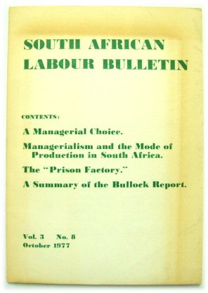 South African Labour Bulletin, Vol.3, No.8, October 1977