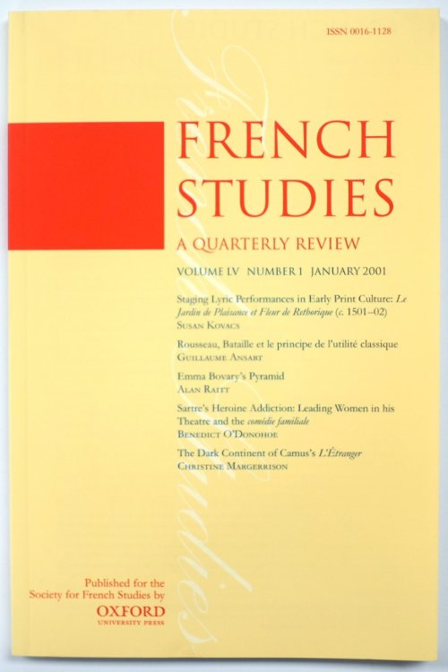 French Studies: A Quarterly Review: Vol. LV: Number 1: January 2001