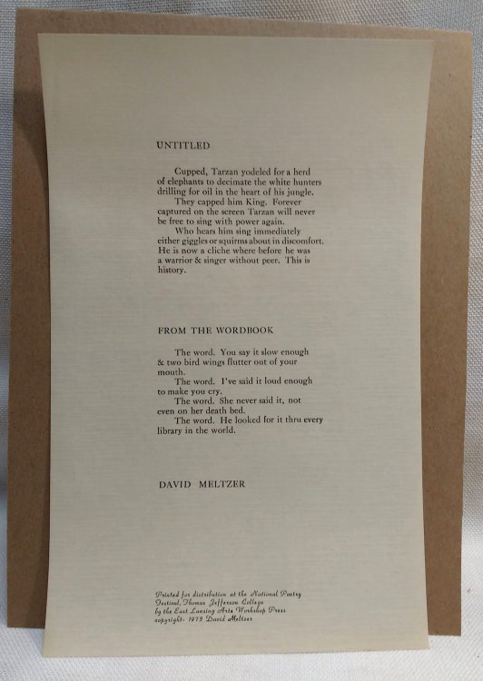 Untitled / From the Wordbook [Broadside]