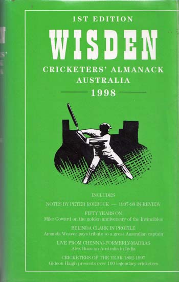 Image for Wisden Cricketers' Almanack Australia 1998 Wisden Cricketers' Almanack Australia 1998