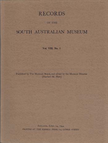 Image for Records of the South Australian Museum Volume VIII No 1 Records of the South Australian Museum Volume VIII No 1