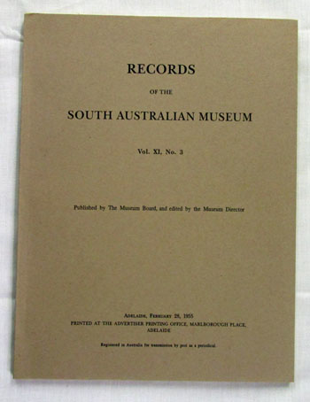 Records Of The South Australian Museum Volume Xl No 3