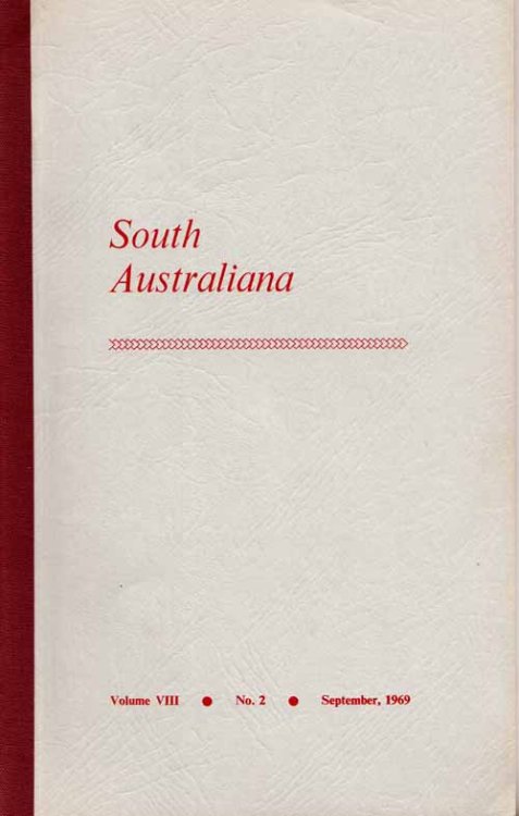 South Australiana Volume VIII, No. 2. September 1969