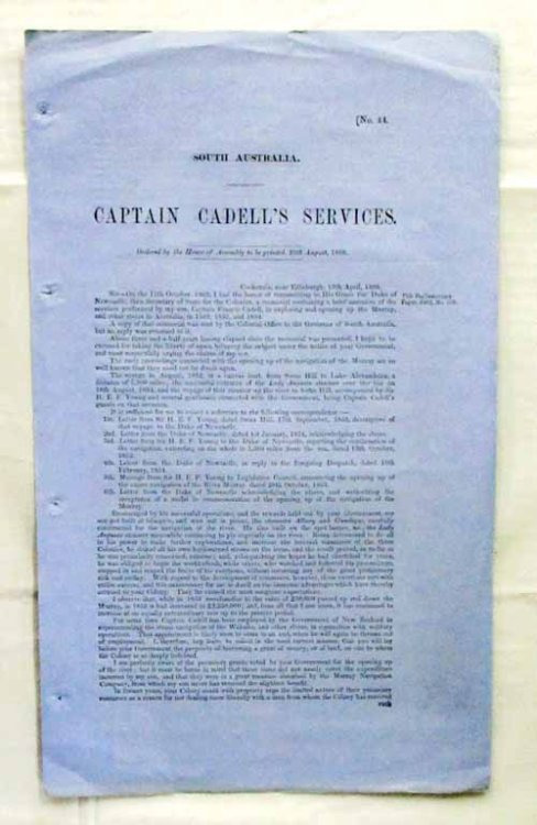 Image for Captain Cadell's Services Captain Cadell's Services