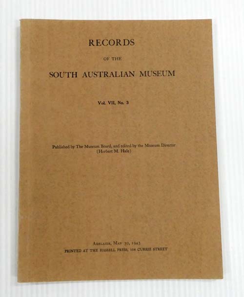Image for Records of the South Australian Museum Volume VII No 3 Records of the South Australian Museum Volume VII No 3