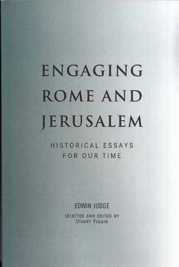 Image for Engaging Rome and Jerusalem. Historical Essays for our Time Engaging Rome and Jerusalem. Historical Essays for our Time