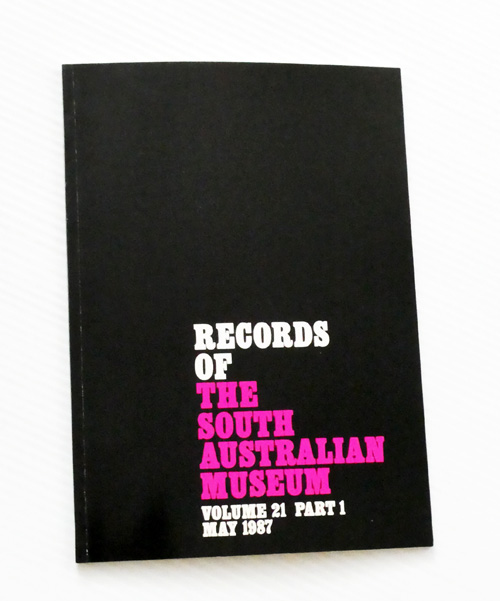 Image for Records of the South Australian Museum Volume 21 Part 1 May 1987 Records of the South Australian Museum Volume 21 Part 1 May 1987