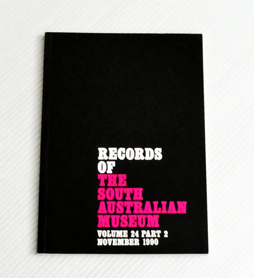 Image for Records of the South Australian Museum Volume 24 Part 2 November 1990 Records of the South Australian Museum Volume 24 Part 2 November 1990