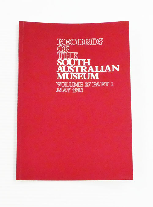 Records of the South Australian Museum Volume 27 Part 1 May 1993