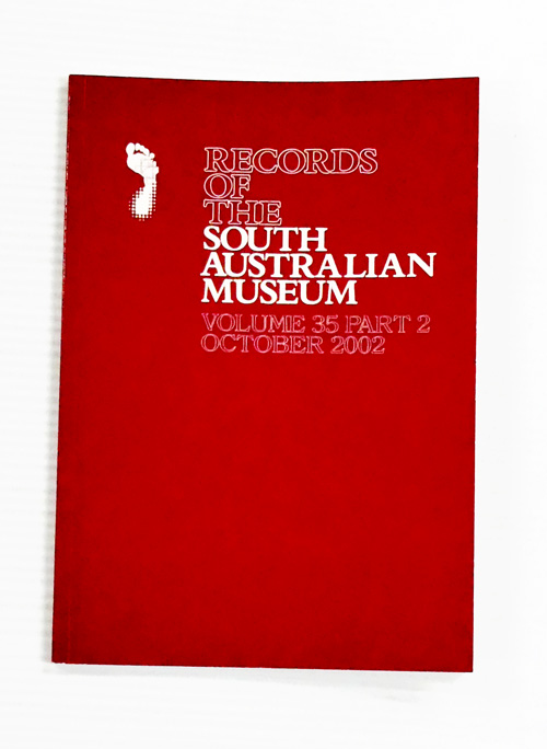 Records of the South Australian Museum Volume 35 Part 2 October 2002