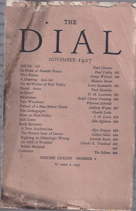 Image for The Dial, November, 1927 The Dial, November, 1927