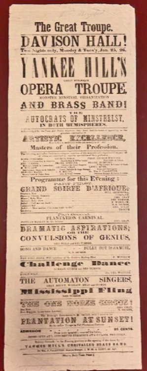 Image for Yankee Hill's Opera Troupe Broadside Elmira, New York Yankee Hill's Opera Troupe Broadside Elmira, New York