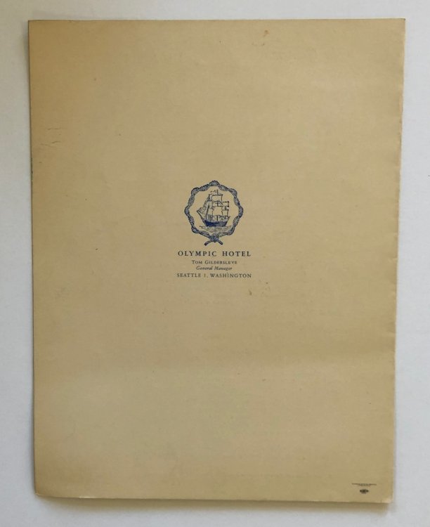 The Georgian Room Menu: April 29, 1948