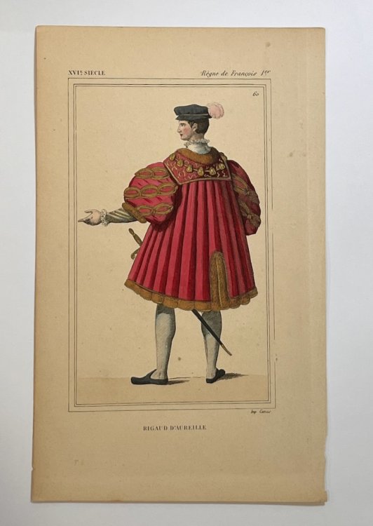 Hand Colored Engraving of Rigaud D'Aureille