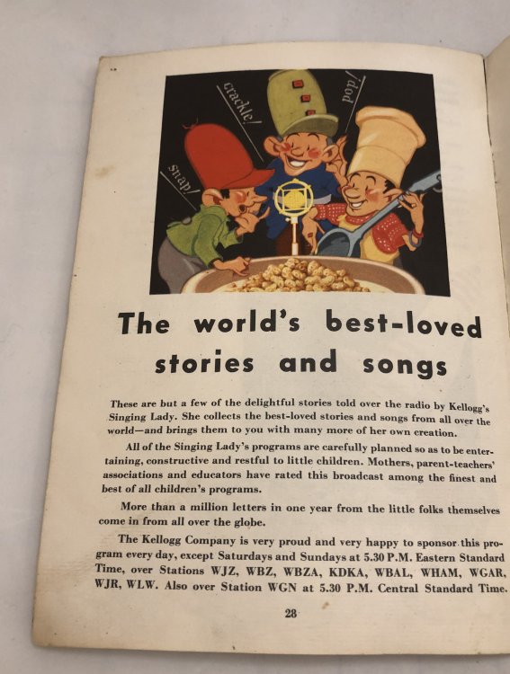 Mother Goose as Told By Kellogs Singing Lady