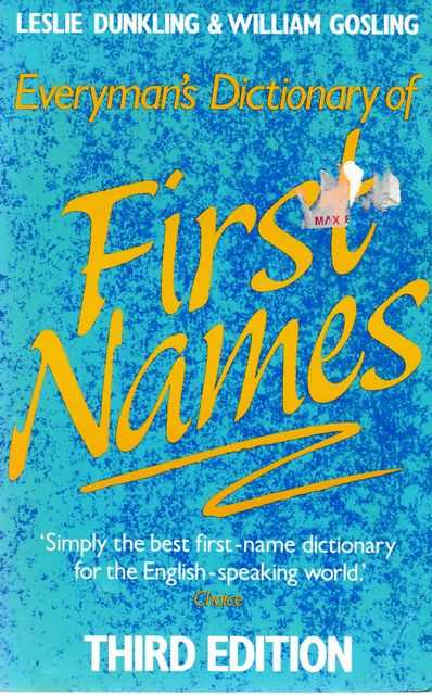 Everyman's Dictionary of First Names