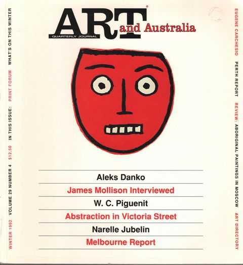 Image for Art and Australia Quarterly Journal Vol 29 No. 4 Winter 1992 Art and Australia Quarterly Journal Vol 29 No. 4 Winter 1992