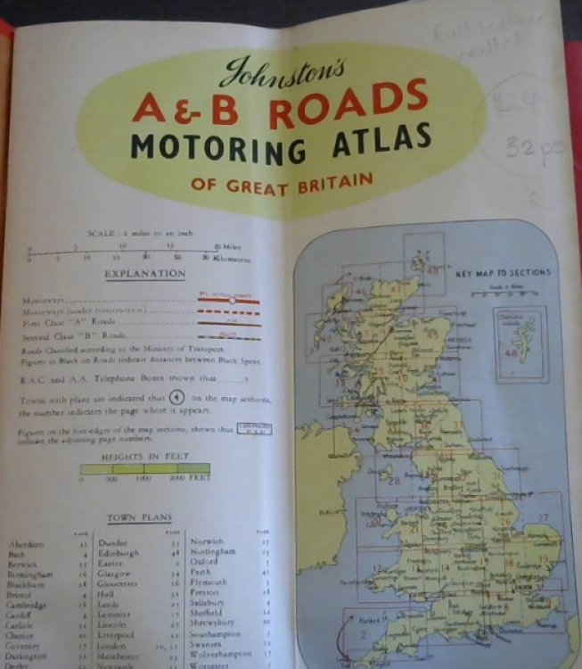 Johnston's A &- B Roads Motoring Atlas of Great Britain