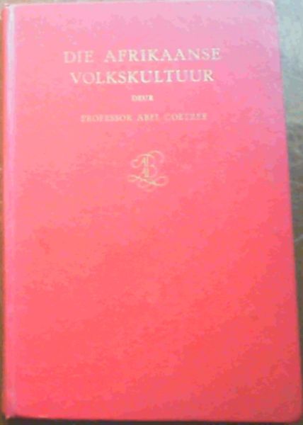 Die Afrikaanse Volkskultuur