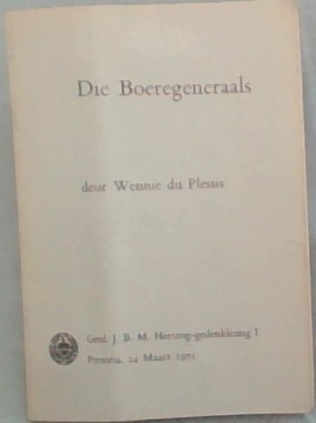 Image for Die Boeregeneraals Die Boeregeneraals