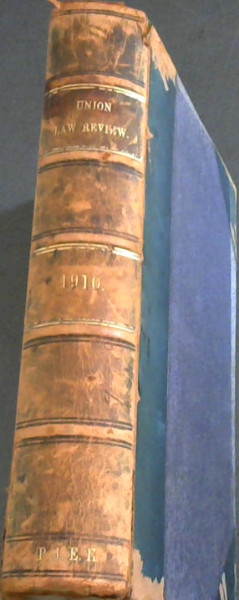 Image for The Union Law Review - Vol 1 The Union Law Review - Vol 1