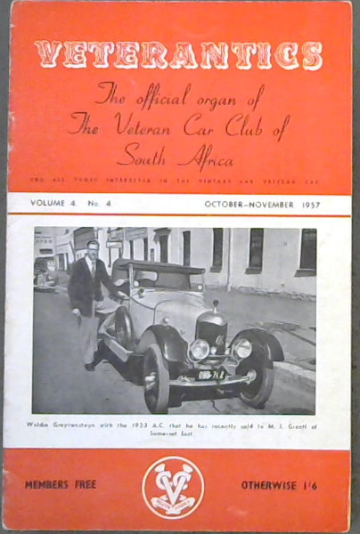 Image for Veterantics: The official organ of The Veteran Car Club of South Arica Veterantics: The official organ of The Veteran Car Club of South Arica