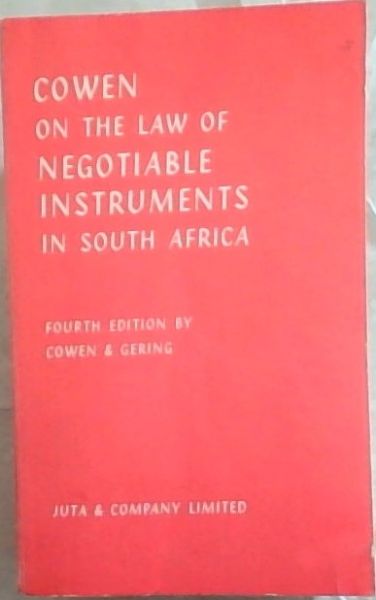 Image for The Law Of Negotiable Instruments In South Africa The Law Of Negotiable Instruments In South Africa